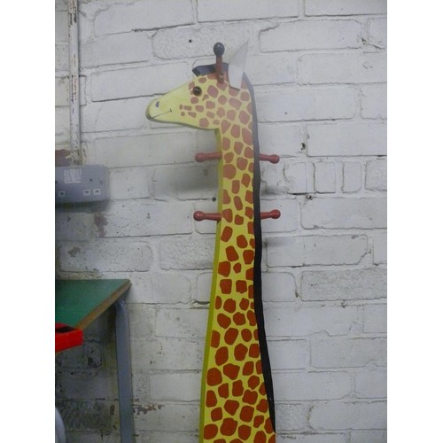 178 - CHILDS GIRAFFE CHAIR WITH COAT PEGS