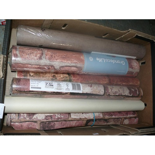 150 - BOX OF VARIOUS ROLLS OF WALLPAPER, SOME NEW