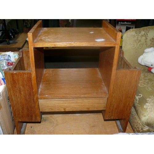 203 - SMALL RETRO SHELVING UNIT WITH ONE DRAWER