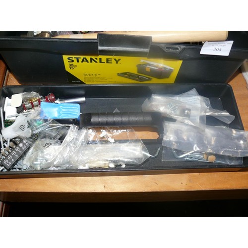 204 - STANLEY TOOLBOX WTH CONTENTS OF TOOLS