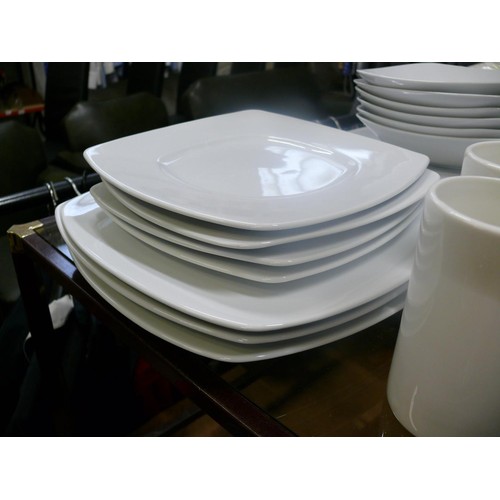 259 - SELECTION OF WHITE CERAMIC TABLEWARE MOSTLY BY M&S