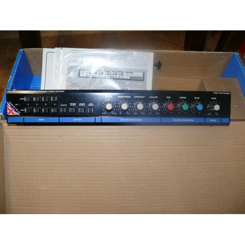 266 - VIDEOTECH VCC3010 HIGH BAND VIDEO PROCESSOR/COLOUR CORRECTOR WTH ORIGINAL BOX