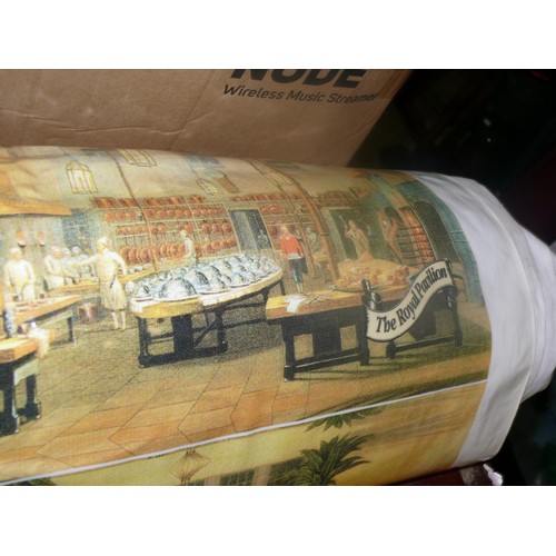 286 - LARGE ROLL OF VINYL FABRIC  'HIS MAJESTY'S KITCHEN THE ROYAL PAVILION'