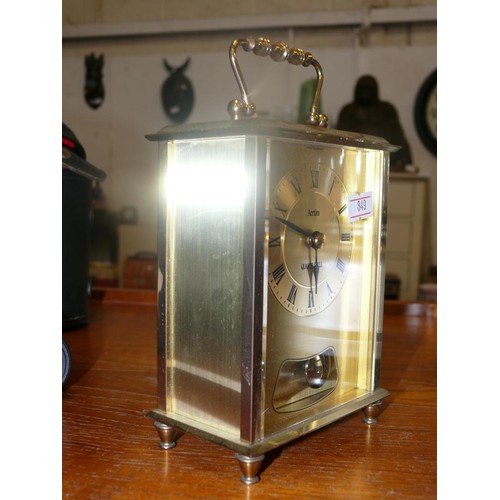 209 - ACCTIM BRASS CARRIAGE CLOCK