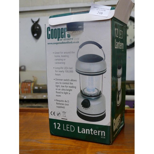 210 - COOPERS 12 LED LANTERN WITH ORIGINAL BOX