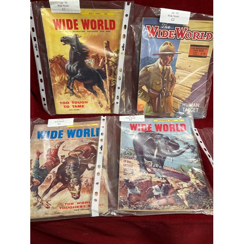 73 - COLLECTION OF VINTAGE WIDE WORLD MAGAZINES CIRCA 1960'S