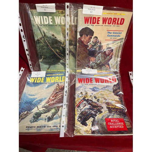 73 - COLLECTION OF VINTAGE WIDE WORLD MAGAZINES CIRCA 1960'S