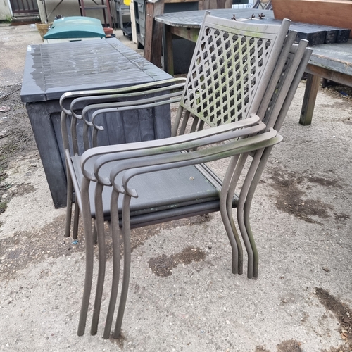 499 - 4 HEAVY DUTY STACKING GARDEN CHAIRS