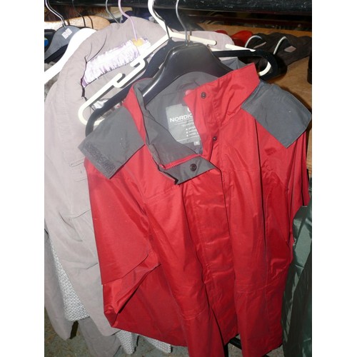 308 - SELECTION OF LADIES AND GENTS WATERPROOF COATS, VARIOUS SIZES