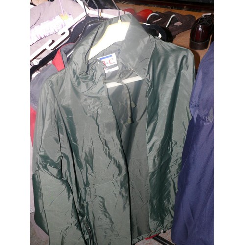 308 - SELECTION OF LADIES AND GENTS WATERPROOF COATS, VARIOUS SIZES