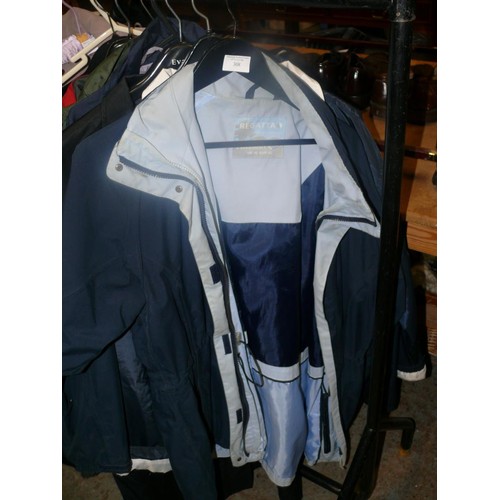 308 - SELECTION OF LADIES AND GENTS WATERPROOF COATS, VARIOUS SIZES