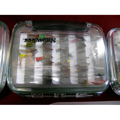 232 - LARGE COLLECTION OF FISHING LURES IN FITTED CASES BY SNOWBEE PLUS A TUB OF LURES