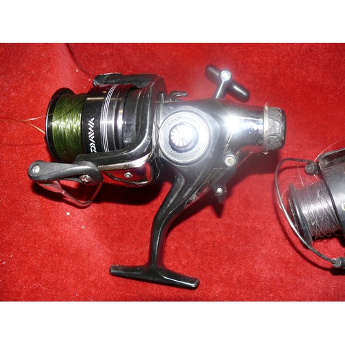 233 - DAIWA BLACK WIDOW BR 5000A FISHING REEL, SILSTAR DR40 REEL AND A FUTHER VINTAGE REEL