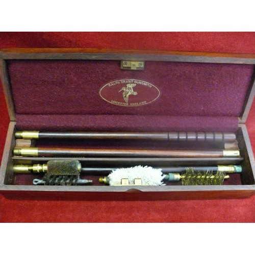 235 - A RALPH GRANT GUNSMITH CLEANING KIT IN A FITTED WOODEN CASE