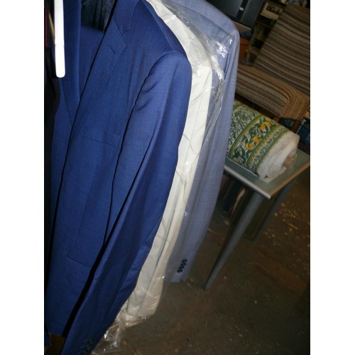 319 - GENTS SUIT BY MJ BALE, A FUTHER ONE BY PAUL COSTELLOE AND AN ITALIAN MOLESKIN JACKET SIZE 42