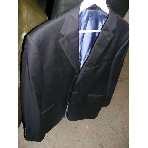 321 - GENTS M.J. BALE WOOL SUIT 42, PURE NEW WOOL SUIT 38R AND A SAMUEL WINDSOR 100% WOOL BLAZER