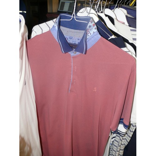 325 - 12 GOOD QUALITY GENTS POLO STYLE  SHIRTS MOSTLY SIZE M