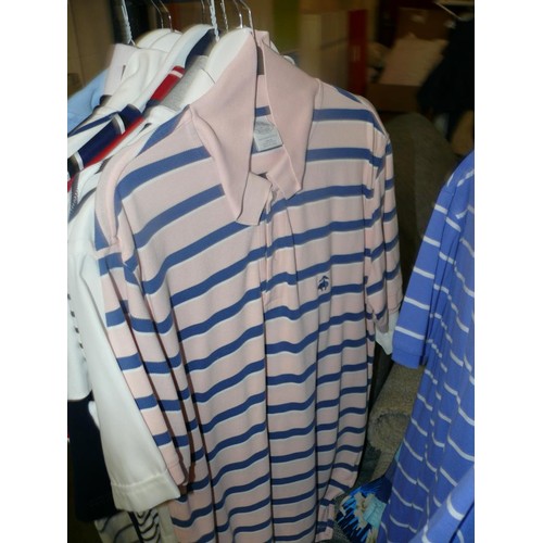 327 - 12 GENTS GOOD QUALITY POLO STYLE SHIRTS, MOSTLY SIZE M