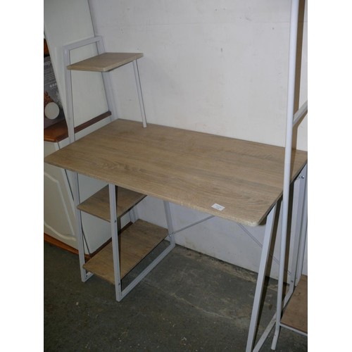 339 - WHITE METAL FRAMED DESK