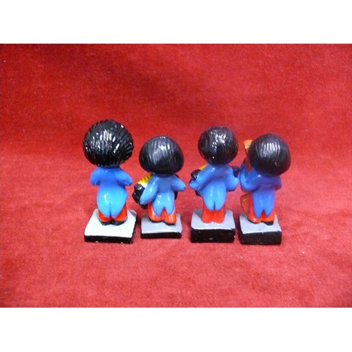 3 - 4 ROBERTSON GOLLY BAND MEMBER HAND PAINTED POTTERY FIGURINES