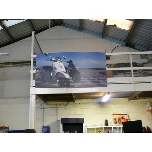 59 - VERY LARGE VESPA SCOOTER PROMOTIONAL POSTER BOARD APPROX 6FT X 4FT