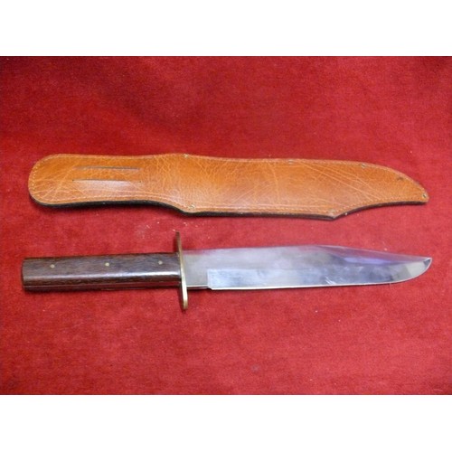 35 - ORIGINAL BOWIE KNIFE IN LEATHER SHEATH