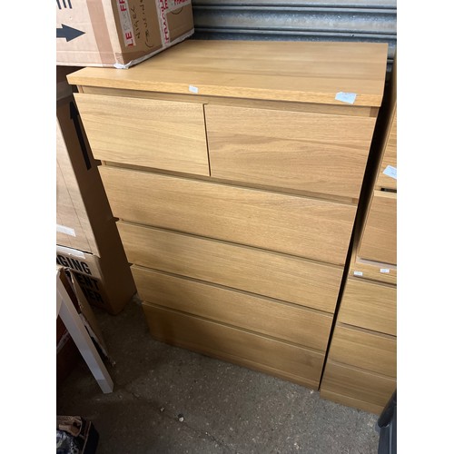 362 - VERY LARGE CHEST OF 5 DRAWERS IN OAK EFFECT