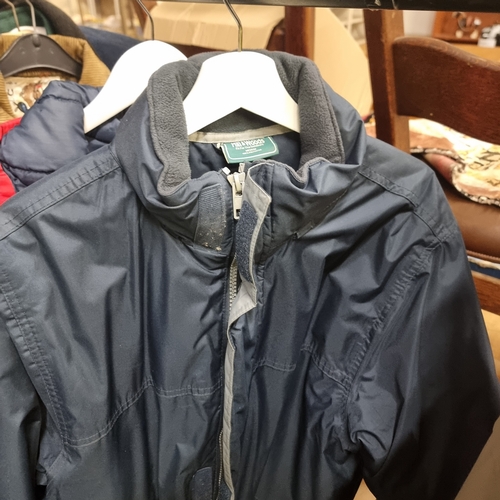 304A - A GOOD SELECTION OF WARM COATS AND JACKETS - PARKA, HILL & WOODS, DELF, LAVENIR, GAP