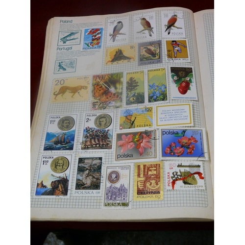 92 - POSTBOX STANLEY GIBBONS STAMP ALBUM AND STAMP CONTENTS