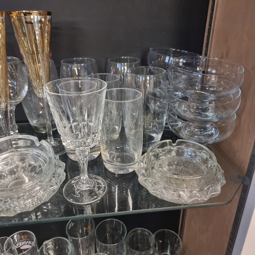 181B - 2 SHELVES OF GOOD QUALITY GLASSWEAR