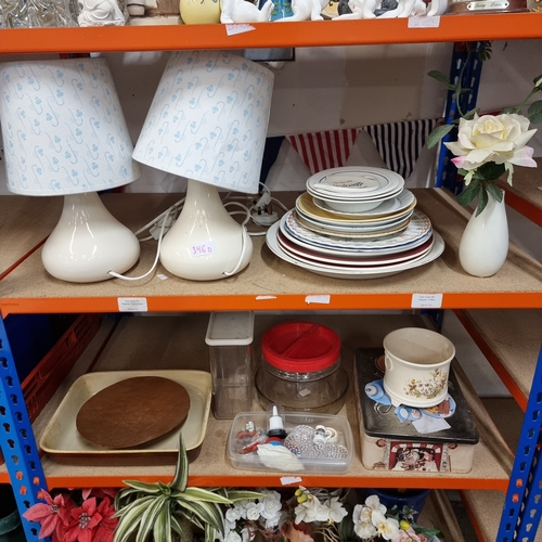 346D - 5 LARGE SHELVES FULL OF RETRO WARES