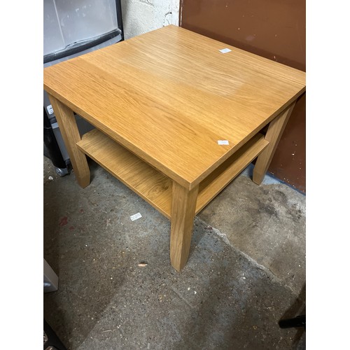 361 - SQUARE OAK LAMP TABLE