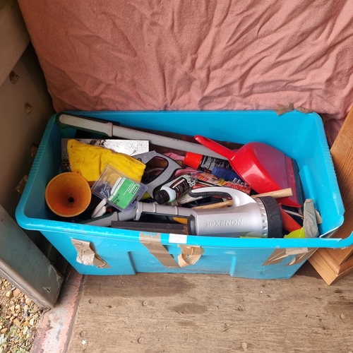 456 - LARGE PLASTIC BOX FULL OF TOOLS