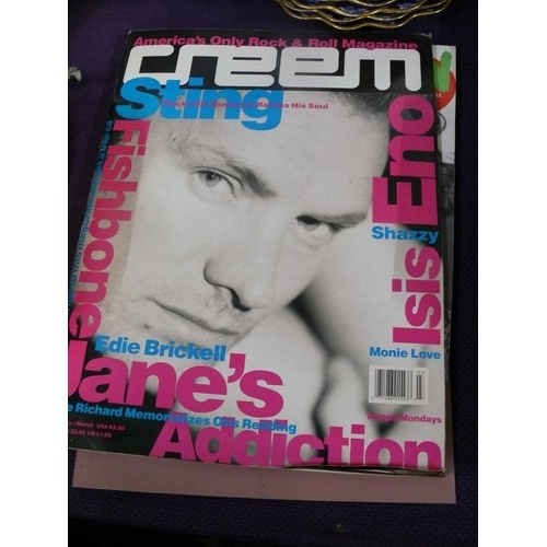 123 - VINTAGE MUSIC AND FASHION MAGAZINES STING, GEENA DAVIES, U2, CLAUDIA SCHIEFFER ETC