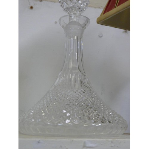 88 - 3 X GLASS DECANTERS INCLUDING CRYSTAL G DURAND