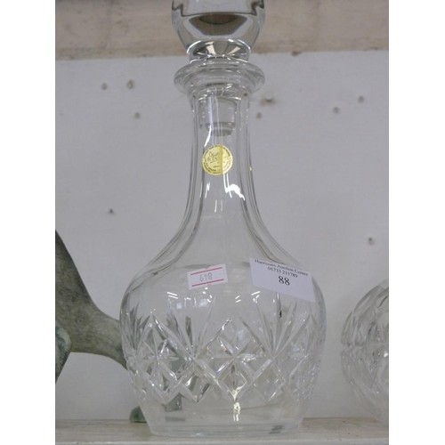 88 - 3 X GLASS DECANTERS INCLUDING CRYSTAL G DURAND