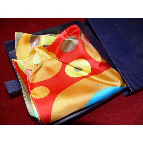 106 - A BEAUTIFUL FREY WILLE 100% SILK SCARF WITH GIFT BOX