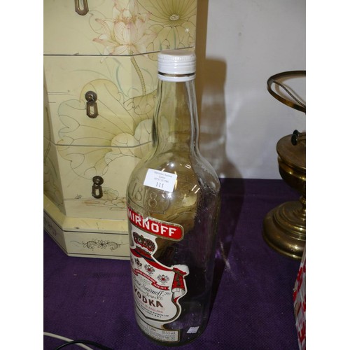 111 - LARGE 3 LITRE SMIRNOFF VODKA BOTTLE