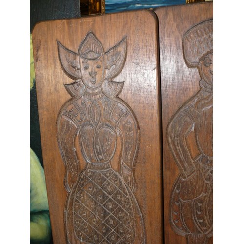 123 - PAIR OF UNUSUAL WOOD CARVINGS - FROM THE CAUCASES REGION