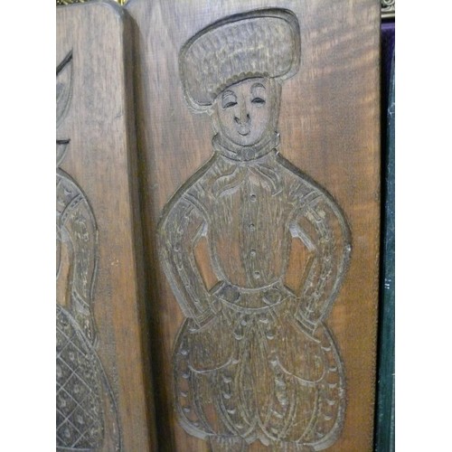 123 - PAIR OF UNUSUAL WOOD CARVINGS - FROM THE CAUCASES REGION