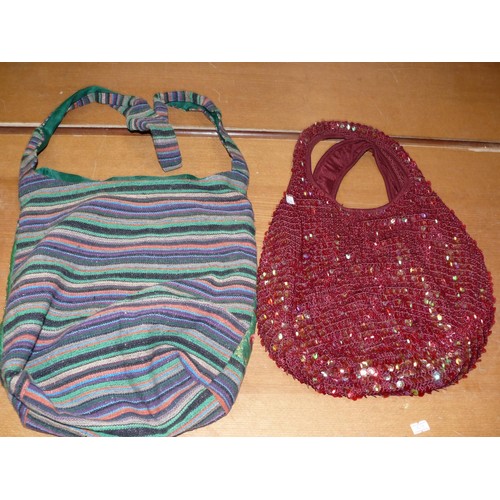 128 - 2 SEQUIN BAGS (ethnic/hippy)