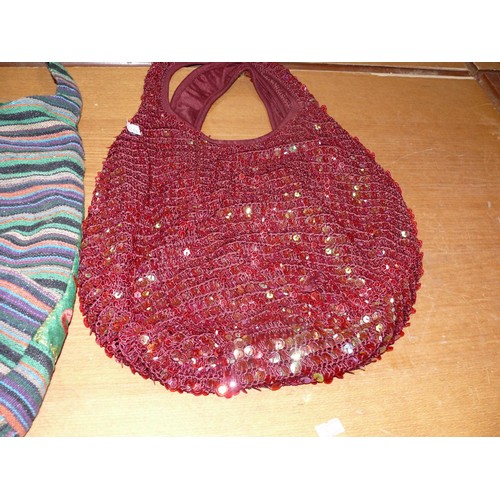 128 - 2 SEQUIN BAGS (ethnic/hippy)