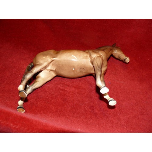 2 - A BESWICK BOIS ROUSSEL RACEHORSE WHITE BLAZE AND SOCKS BROWN GLOSS IN MINT CONDITION