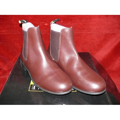 227 - BRAND NEW SHOW RING JODHPUR BOOTS IN OXBLOOD SIZE 5 UK - BOXED