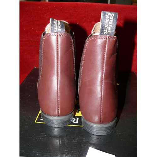 227 - BRAND NEW SHOW RING JODHPUR BOOTS IN OXBLOOD SIZE 5 UK - BOXED