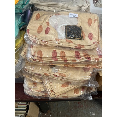 274 - LARGE COLLECTION OF BRAND NEW PEG BAGS BY KITCHEN CO-ORDINATES FOR DUNELM IN 2 DESIGNS