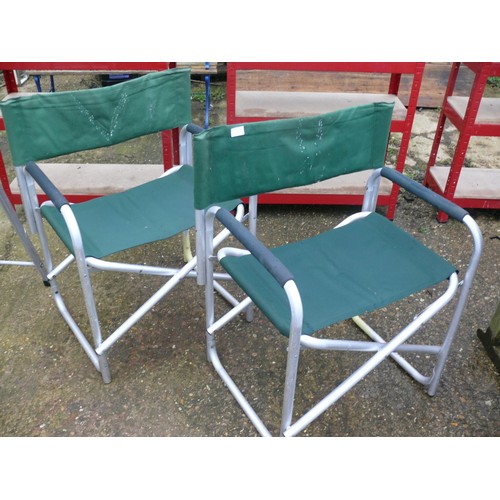 311 - 2 X ALUMINIUM.CANVAS  WIDE SEAT FOLDING CAMPING/FISHING CHAIRS