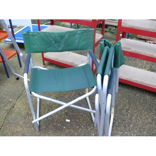 311 - 2 X ALUMINIUM.CANVAS  WIDE SEAT FOLDING CAMPING/FISHING CHAIRS