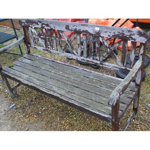 328 - GARDEN BENCH IN SLATTED WOOD