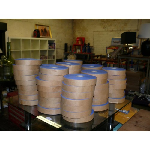 340 - A VERY LARGE QUANTITY OF BLUE FABRIC TAPE